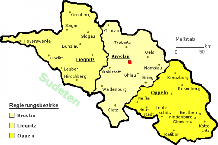 Die Regierungsbezirke Schlesiens